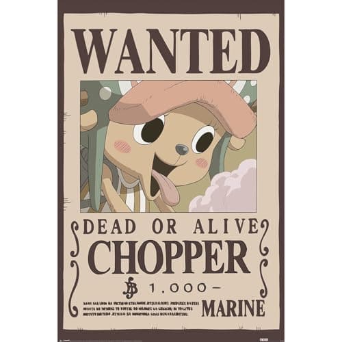 Image of Pyramid International One Piece (Wanted Chopper) Maxi Poster, Premium Wall Art 90x60cm, Officially Licensed