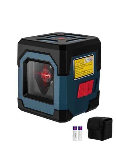 Image of Laser Level,RockSeed Cross Line Laser Leveler Horizontal and Vertical Points Rotatable 360 Degree Self Levelling Spirit Levels Manual/Self-Leveling Mode IP54 Carrying Pouch,Battery Included