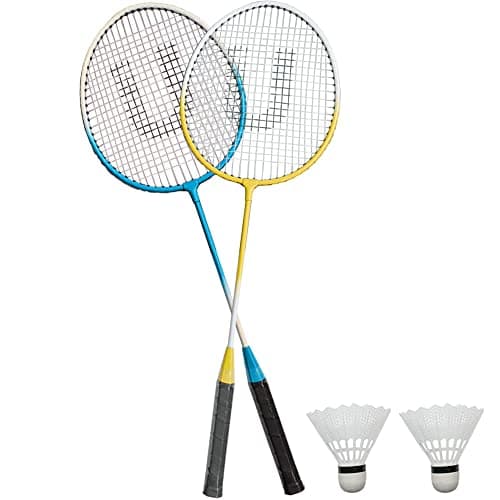 Image of Unibos Outdoor Garden 2 Player Metal Badminton Set Including Racket & Shuttlecock