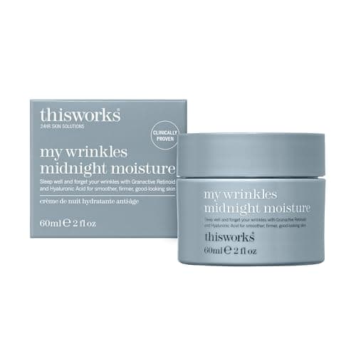 Image of This Works My Wrinkles Midnight Moisture, 60 ml - Anti Aging Night Cream with Hyaluronic Acid and Retinoid Complex - Nourishing Overnight Face Moisturiser for Women to Smooth and Firm Skin