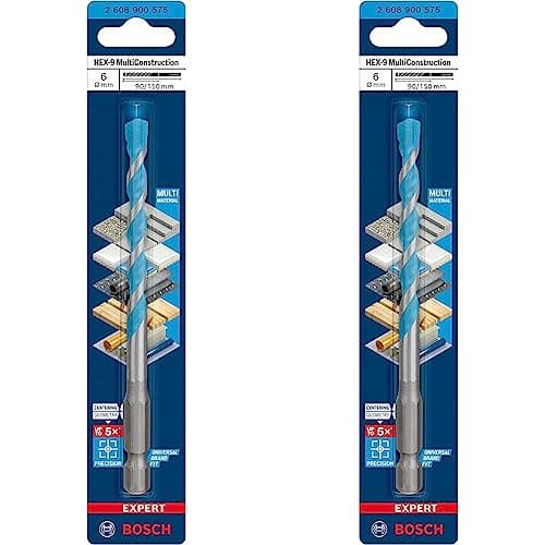 Image of Bosch Professional 1x Expert HEX-9 MultiConstruction Drill Bit (for Concrete, Ø 6,00x150 mm, Accessories Rotary Impact Drill) (Pack of 2)