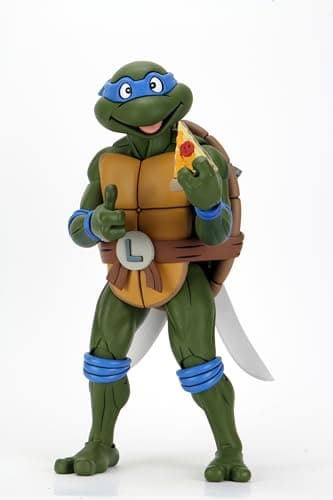 Image of TMNT NECA Official Teenage Mutant Ninja Turtles- Cartoon Giant Size Leonardo 1/4 Scale Action Figure