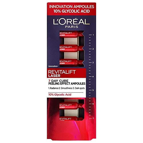 Image of L'Oreal Paris Glycolic Acid Peel Revitalift Laser Renew, Peeling 10 Percent Glycolic Acid Serum Ampoules, 7 x 1 ml