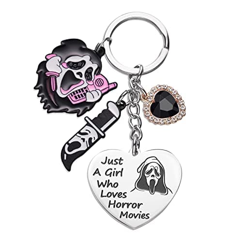 Image of Melix Home Scream Merchandise Ghostface Keychain Horror Movie Gifts For Teen Girls Daughter Women Birthday Gift Keychains