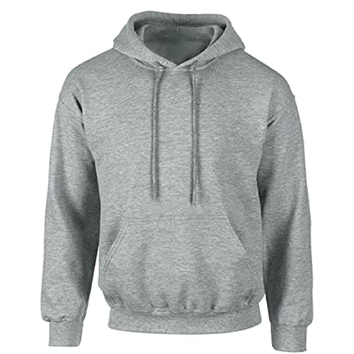 Image of Gift Hub - Unisex Fashion Hoodie - Hooded Pullover with Drawcords & Front Pockets, Fleece Hoodie Sweatshirt for Men and Women - Grey - Large