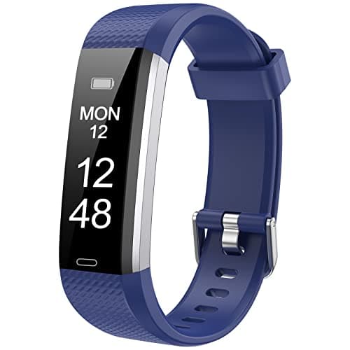 Image of Runlio Fitness Tracker with Sleep Monitor, Activity Tracker with Step and Calories Counter, IP67 Waterproof Fitness Watch with Pedometer, Stopwatch for Women Men (Blue)