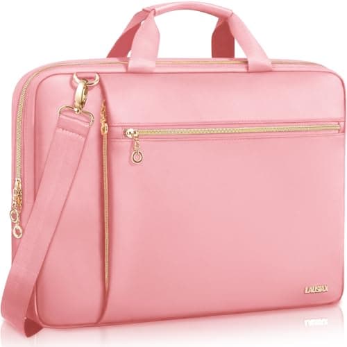 Image of Lausiax Laptop Case Bag 14 inch for Women Men Compatible with MacBook Pro M5/M4/M3/M2/M1, HP OmniBook Pavilion Chromebook EliteBook, Acer, ASUS, Ideapad, Laptop Sleeve Computer Bag Briefcase, Pink