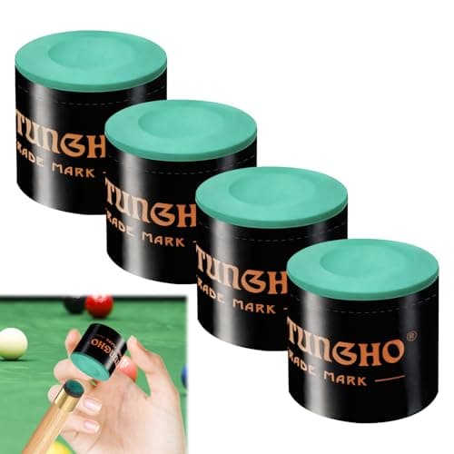 Image of KIKAWORD 4PCS Snooker Chalk for Snooker Cues,Green Pool Cue Chalk for Pool Cue Tips,No-Slip Dry Pool Cue Chalks for Tips,for Cue Tips, Billiard Gifts