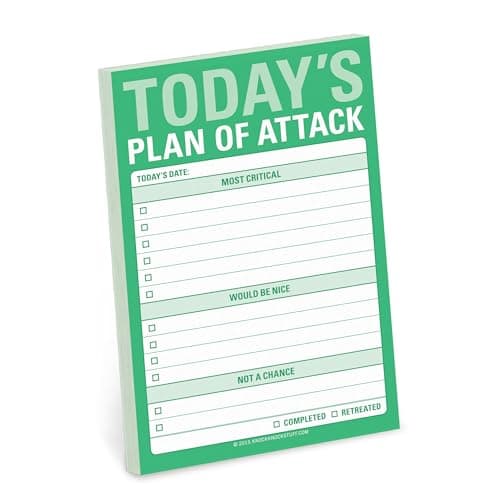 Image of Knock Knock Plan of Attack Great Big Sticky Note, Daily to-Do List Sticky Pad, 4 x 6-inches