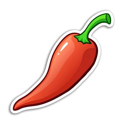 Image of 2 x 10cm Red Chili Pepper Vinyl Stickers - Hot Spice Food Sticker Laptop #18370 (10cm Wide)