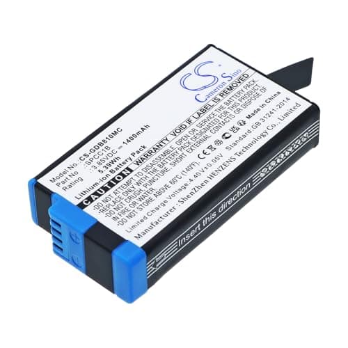 Image of TECHTEK Battery 1400mAh compatible with [GoPro] ACBAT-001, Max, Max 360 replaces 601-26762-000, SPCC1B