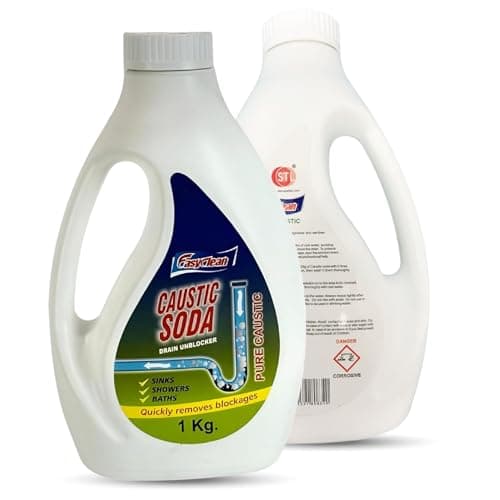 Image of Powerful Caustic Soda Drain Cleaner | Effective Clog Remover, Industrial Strength Formula, Fast Action (1 KG)