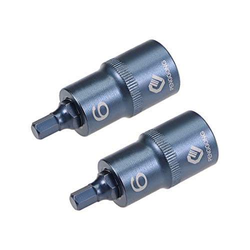 Image of sourcing map 1/2" Drive x H6 (6mm) Hex Bit Socket, S2 Steel Bits, CR-V Sockets Metric 2" Length (for Hand Use Only) Blue 2pcs