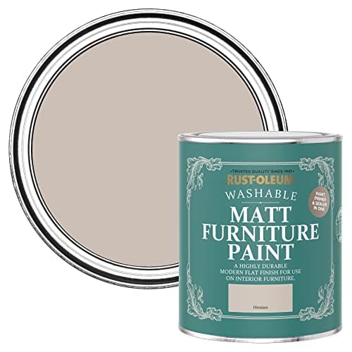 Image of Rust-Oleum Light Brown Furniture & Skirting Board Paint in Matt Finish - Hessian 750ml