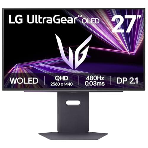 Image of LG UltraGear OLED GX7 Gaming Monitor 27GX790A – QHD 1440p WOLED 27 inch, 480Hz, 0.03ms, 275-1300nits, AMD FreeSync Premium Pro, ClearMR 21000, HDR 400, Delta E ≤ 2, DP 2.1, HDMI 2.1, Black