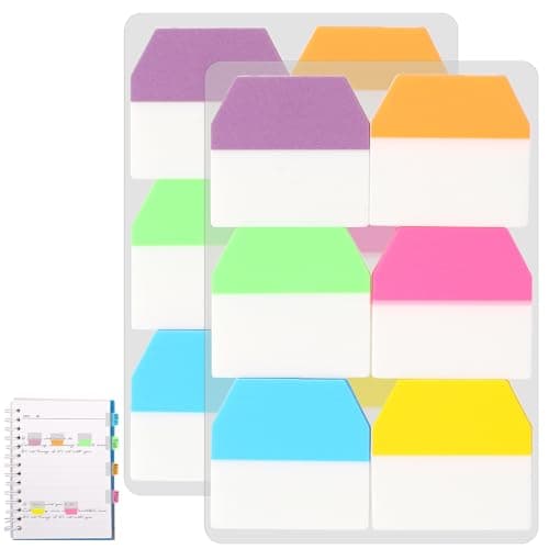 Image of 240 PCS Sticky Index Tabs Flags Set Writable Sticky Index Tabs Transparent Book Tabs Medium File Tabs Flag Filing Tabs Page Markers Tape Flags for Book Tags Stickers Index Markers Office School