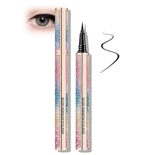 Image of Starry Sky Waterproof Liquid Eyeliner Pen - Long-Lasting Black Eyeliner with Ultra-Fine Flexible Tip for Precise Lines, Quick-Drying, Smudge-Proof & Smooth Application for Many Eye Shapes