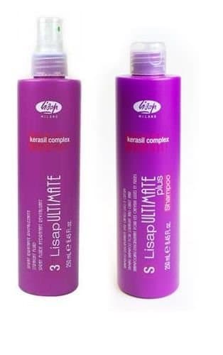 Image of Lisap Ultimate Plus Shampoo 250ml and Lisap Keratin Straight Fluid 250ml