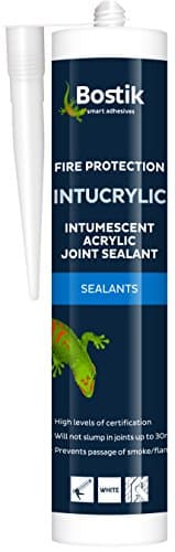 Image of Bostik Intucrylic, Intumescent Acrylic Joint Sealant White - 290ml - Fire-Resistant for Up to 4 Hours