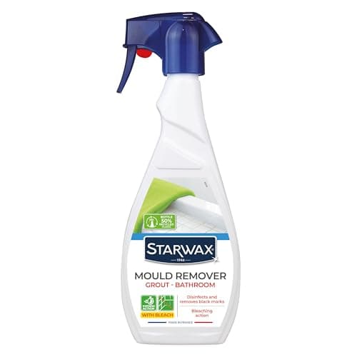 Image of STARWAX - Mould Remover 500ml Spray - Disinfects and destroys mould, Eliminates black marks - Grout, Bathroom and washing machine - Whitening action - With bleach