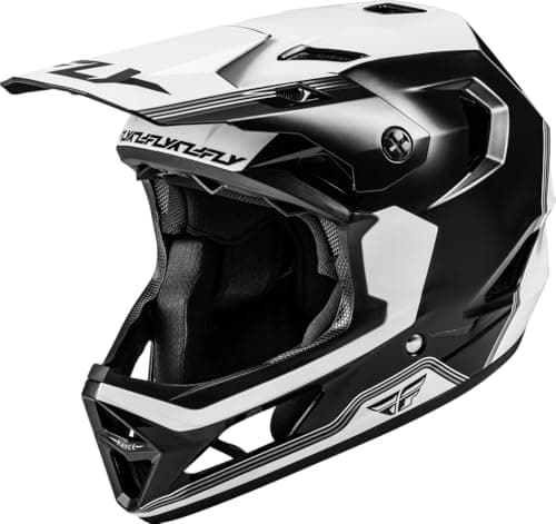 Image of Fly Racing Rayce MTB/BMX Bicycle Helmet (Black/White, X-Large)