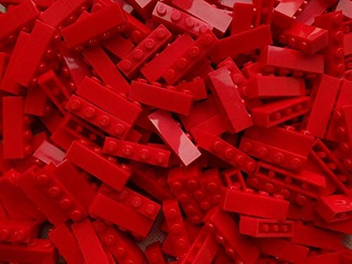 Image of LEGO Bricks: Red 1x4. Part 3010 (X 50)