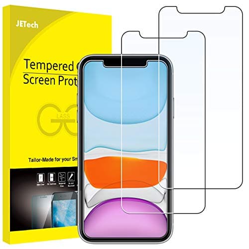 Image of JETech Screen Protector for iPhone 11 and iPhone XR 6.1-Inch, Tempered Glass Film, 2-Pack