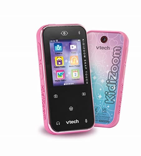 Image of VTech KidiZoom Snap Touch Pink, Device for Kids with 5MP Camera,Take Photos, Selfies & Videos, Includes MP3 Player, Filters, Bluetooth & More, 6, 7+ Years, English Version,17 x 120 x 60 millimeters