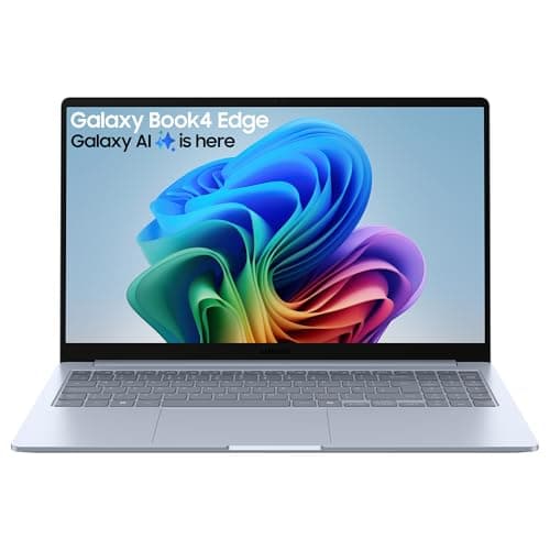 Image of Samsung Galaxy Book4 Edge, Snapdragon X Plus Processor, Built in Copilot Key, 16GB RAM, 512GB Storage, Sapphire Blue