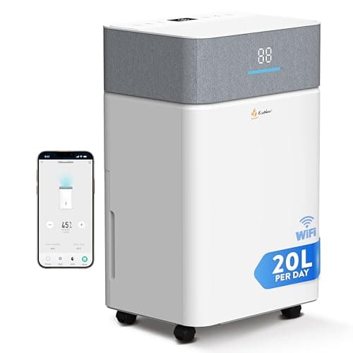 Image of EcoNour 20L/Day Smart WiFi Dehumidifier for Home | Auto-Humidity Control | 4.5L Tank Laundry Dry Mode, 24-Hr Timer | Child Lock Protection | Continuous Draining with smart app for Home Bedroom