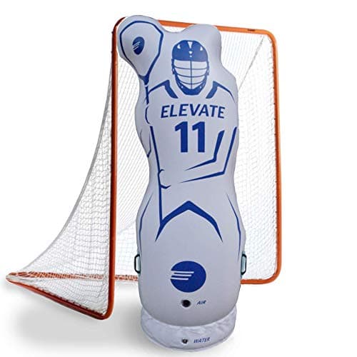 Image of Elevate 11th Man Inflatable Lacrosse Goalie Shot Blocker and Dodging Dummy - Dodge and Shoot with This New Lacrosse Goal Target Training Aid w/Pump for Boys and Girls Lax Training Equipment
