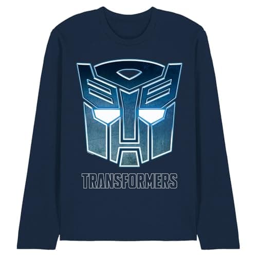 Image of Transformers Generations Autobot Steel Icon Logo Unisex Long Sleeve T Shirt, Navy, Small