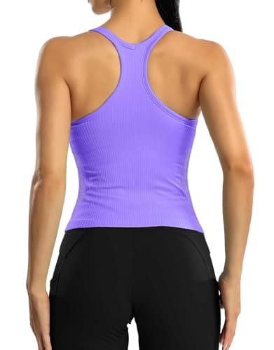 Image of ATTRACO Women's Workout Tank Tops with Built in Bras Sport Vest Yoga Gym Tops