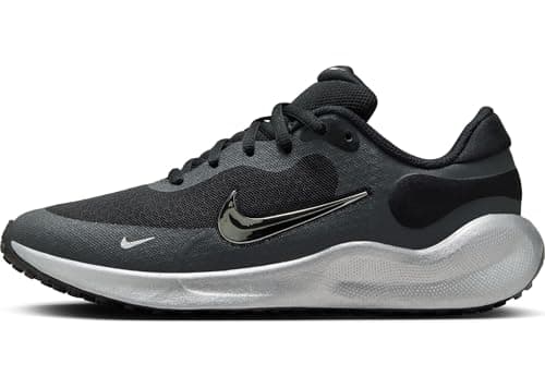 Image of NIKE Unisex Children's Revolution 7 SE (Gs) Trail Running Shoes, Black Metallic Silver Anthraci, 5 UK