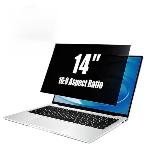 Image of Laptop Privacy Screen 14 inch Laptop Screen Privacy Filter 16:9 Aspect Ratio Removable Anti-Spy Anti-Glare Blue Light Blocking Compatible with HP Dell Acer Lenovo ThinkPad Samsung Asus Sony