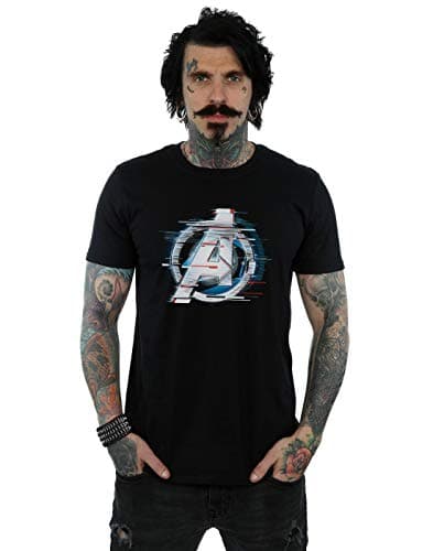 Image of Marvel Men's Avengers Endgame Team Tech Logo T-Shirt Black XXXX-Large