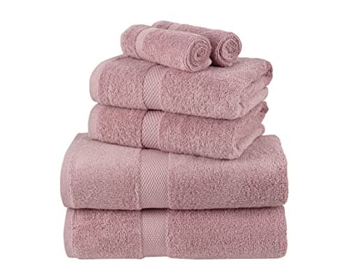 Image of La Maison 100% Egyptian Cotton 600GSM Superior Towel Bale Set Hand Towel Bath Towel 6 Piece Super Soft Everyday Use (Blush Pink)