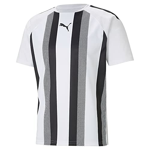 Image of PUMA Men's Teamliga Striped Jersey Shirt, Puma White-puma Black, M UK