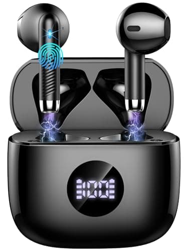 Image of Wireless Earbuds, Bluetooth 5.4 Headphones in Ear with 4 ENC Noise Cancelling Mic, Bluetooth Earbuds 40H Playtime, Ear Buds HiFi Stereo Deep Bass Wireless Earphones, IP7 Waterproof, USB-C Fast Charge