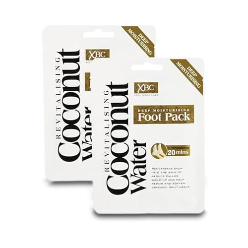 Image of Katsy Style Foot Pack - Coconut Water Infused, Deep Moisturising Socks for Dry Feet, Hydration Boost, Spa Treatment at Home, Easy to Use, One Size Fits Most - Pack of 2