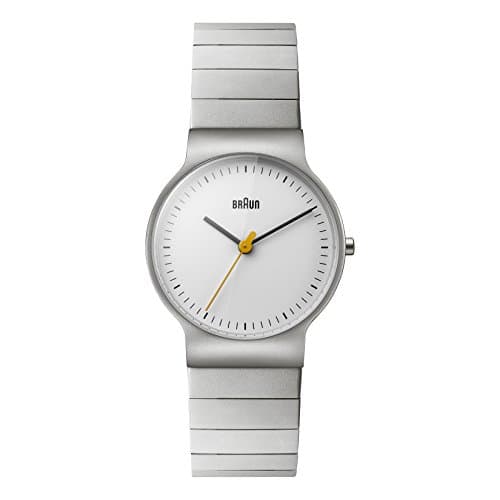 Image of Braun Ladies BN0211 Classic Slim Watch with White Dial and Silver Stainless Steel Bracelet