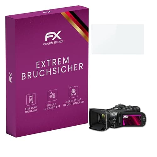Image of atFoliX Plastic Glass Protective Film compatible with Canon Legria GX10, 9H Hybrid-Glass FX Screen Protector