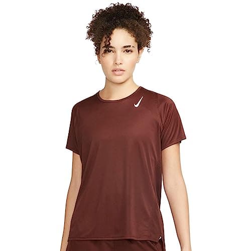 Image of NIKE Women's Dri-FIT Race Top Shor Sleeve T-Shirt (as8, Alpha, x_l, Regular, Regular) Bronze