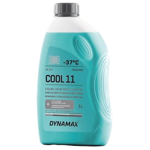 Image of DYNAMAX Cool G11 Antifreeze Coolant READY MIX -37° 1 Litre, Blue/Green Coolant