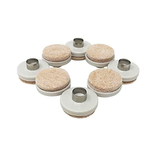 Image of Felt Gard Nail-on Heavy-Duty Round Furniture Felt Pads, Floor Protectors, 1-inch (25mm), Beige, Pack of 8
