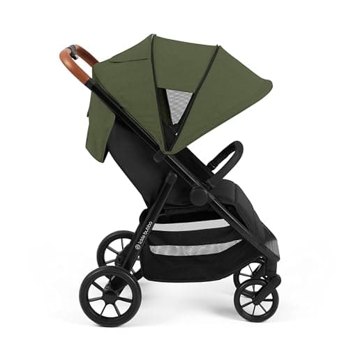 Image of Ickle Bubba Stomp Stride Max Stroller (Woodland) – Birth to 22kg, Extra-Large Seat, Multi-Terrain EVA Wheels, UPF 50+ Hood, Raincover, Footwarmer & Cupholder