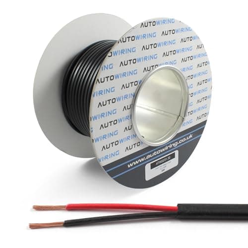 Image of Automotive FLAT Twin 2 Core Cable 12v 24v Thin Wall Wire (16.5 AMP Rated 1mm² 18 AWG) 10/30/50/100 Metre (30M Roll)