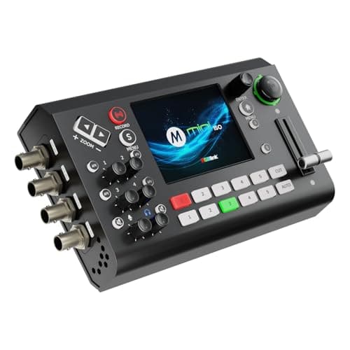 Image of RGBlink mini-ISO Video Mixer Switcher, Compact 4 SDI/4 4K-HDMI Multi-Camera Live Stream Switcher with PTZ Control & NDI HX, 10-Channel All-in-One Live Production System for Church & Live Events