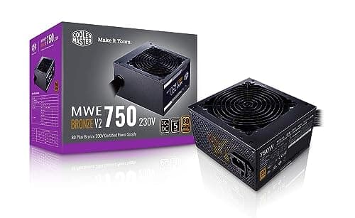Image of Cooler Master MWE 750 Bronze V2 Power Supply - Non Modular | 80 Plus Bronze Certified | 120mm HDB Fan | DC-to-DC Circuit Design | ATX 2.52 Version | 750 Watt