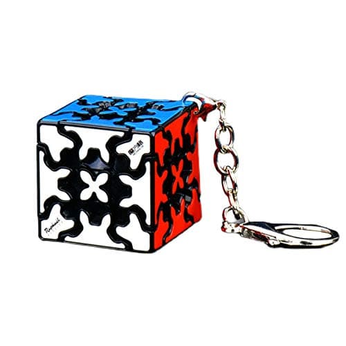 Image of Yealvin Keychain 3x3 Gear Cube, Mini 3x3 Keyring Gear Cube Twisty Puzzle, Brain Teasers 1.37 Inch